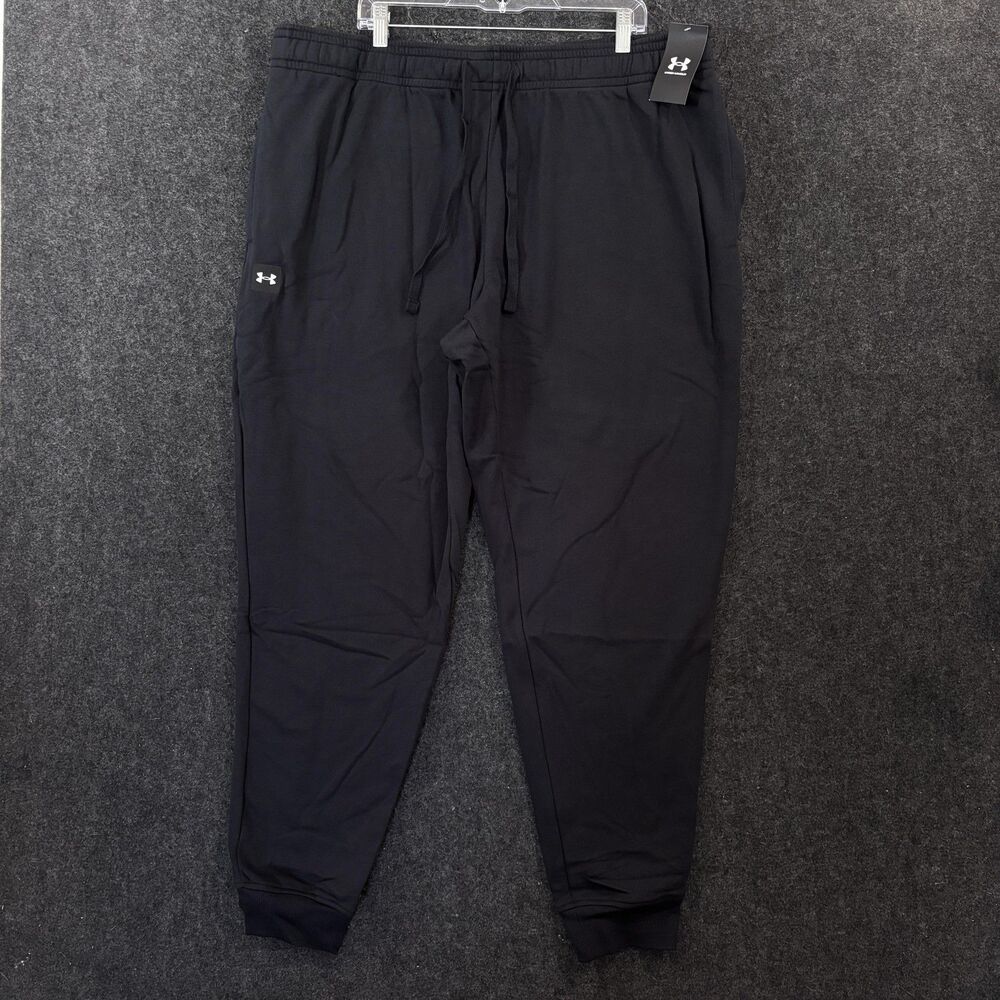 Under Armour Rival Fleece Joggers Men's 3XL Black Sweatpants Lounge Pants